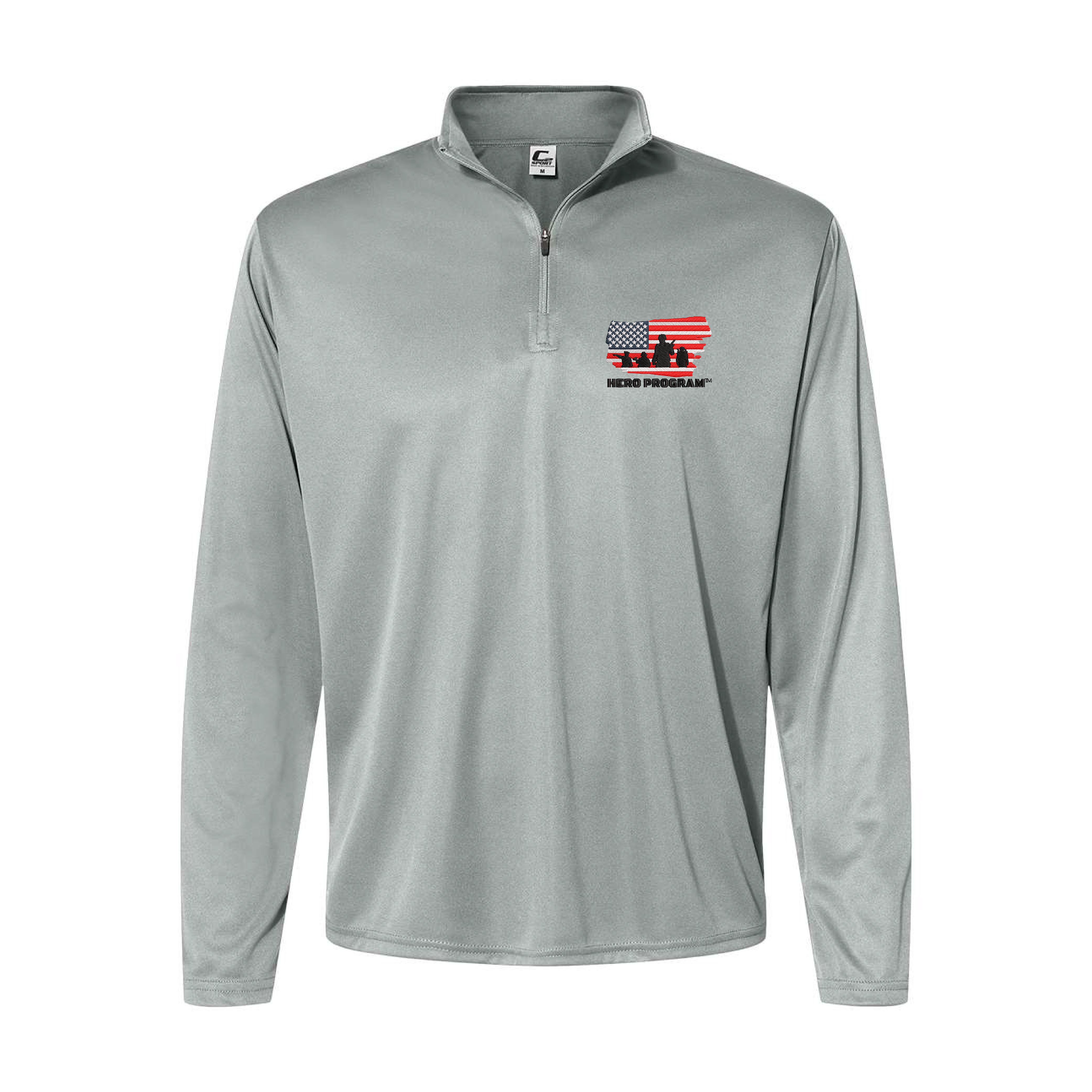 Hero Program TM Quarter Zip Performance Long Sleeve- Embroidered