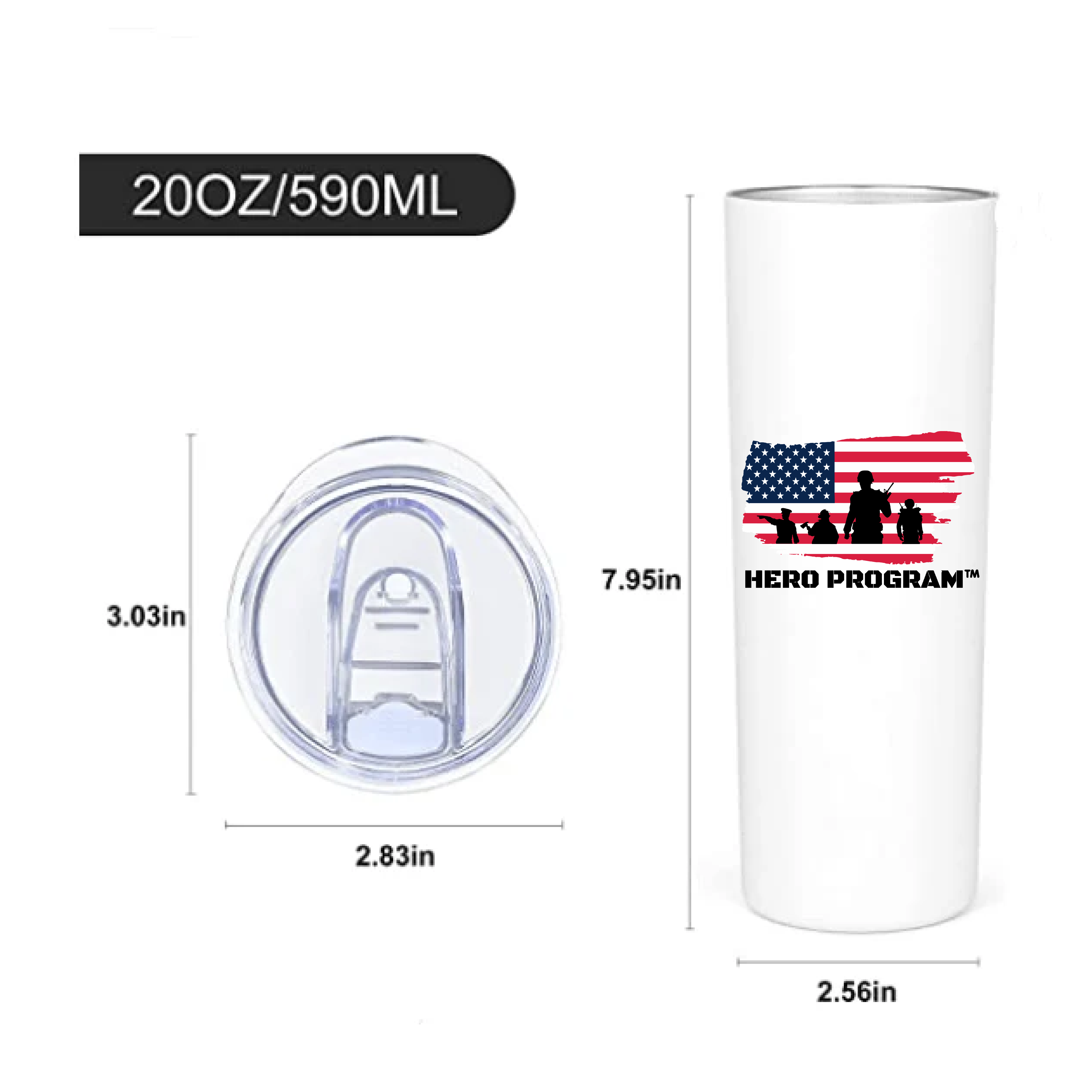 Hero Program TM  20 Oz Tumbler
